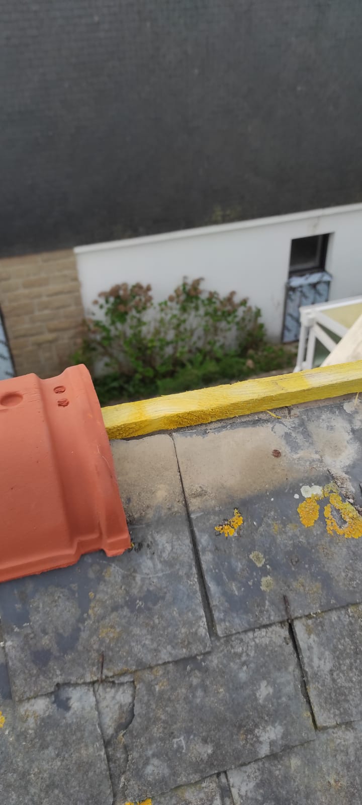 Pose de litage et tuile faîtière - après